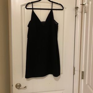 Express spaghetti strap sheer top dress